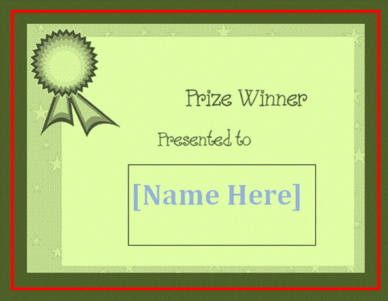 Winner Certificate Template Free Printable Ms Word Format Pertaining