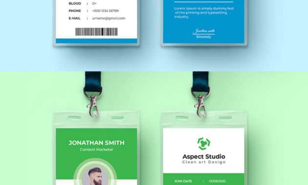 001 Employee Id Card Template Ai Free Download Ideas Blue for Id Card Template Ai
