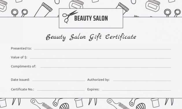 001 Salon Gift Certificate Templates Free Printable Hair with Salon Gift Certificate Template