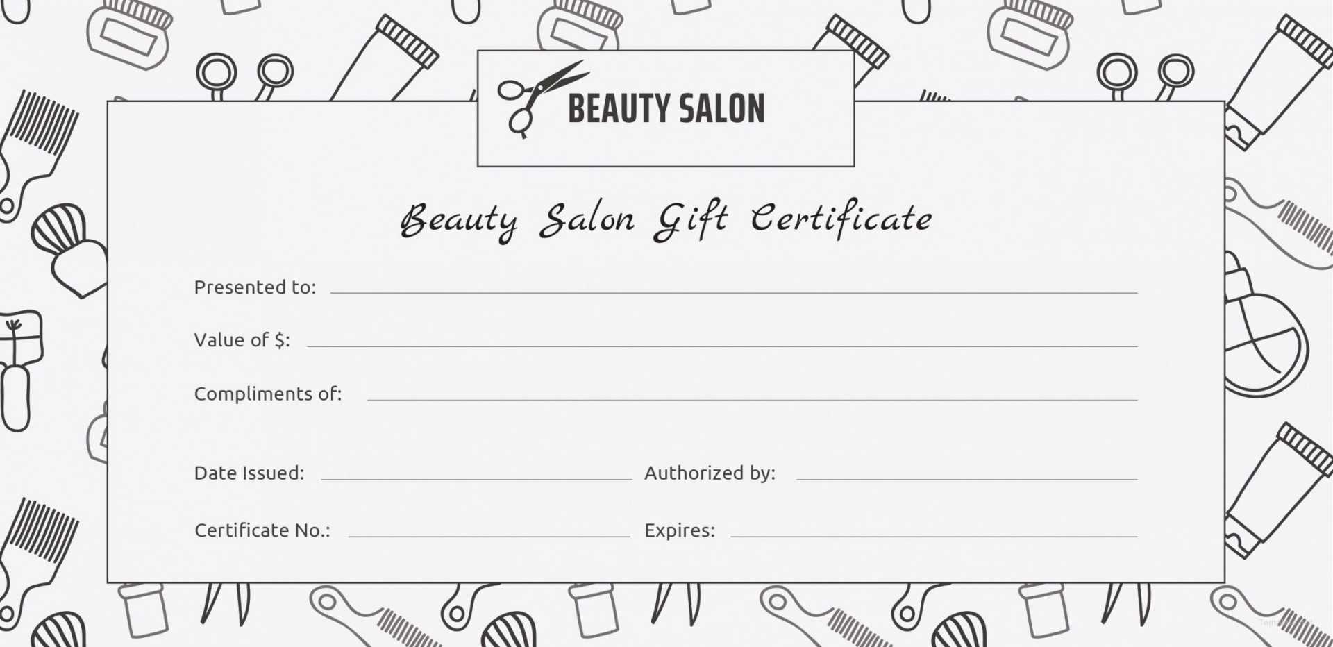 001 Salon Gift Certificate Templates Free Printable Hair With Salon Gift Certificate Template