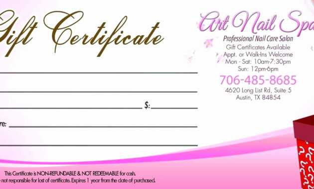 001 Salon Gift Certificate Templates Free Printable Hair within Nail Gift Certificate Template Free