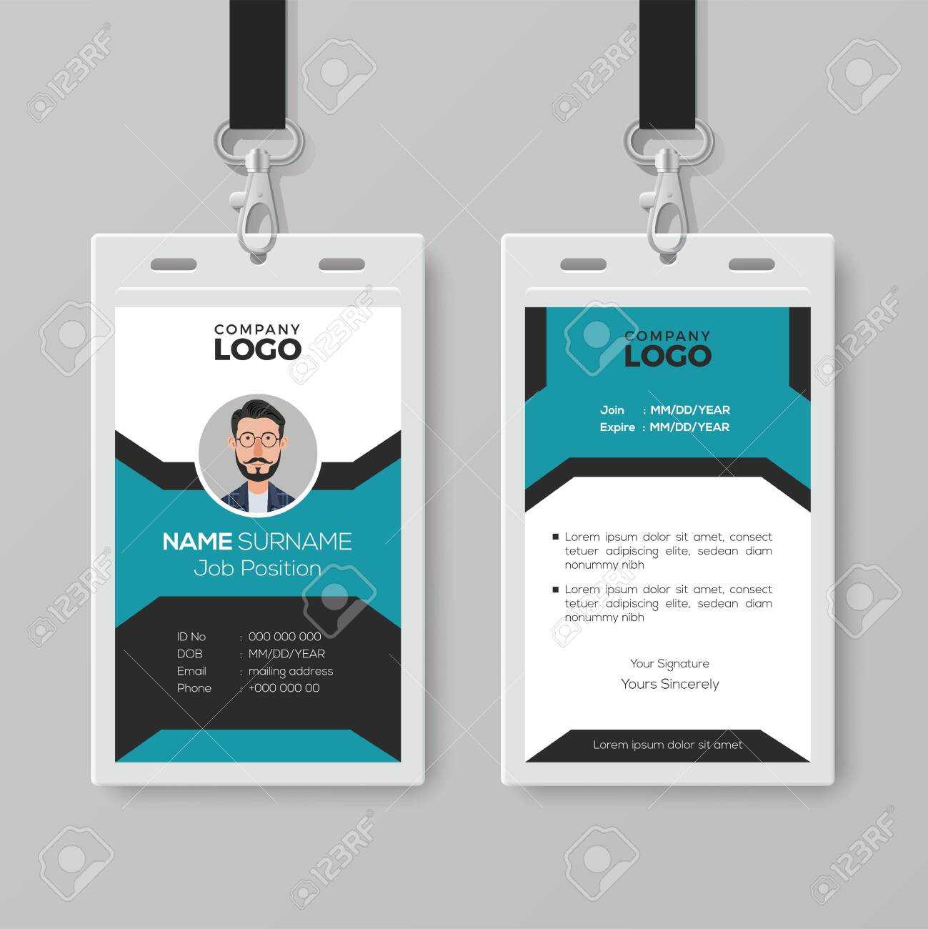 002 Employee Id Card Templates Free Template Ideas Amazing In Work Id Card Template