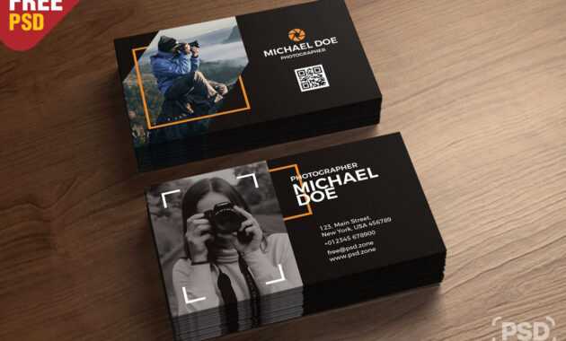 002 Photographer Business Card Template Psd Free Beautiful inside Photography Business Card Template Photoshop
