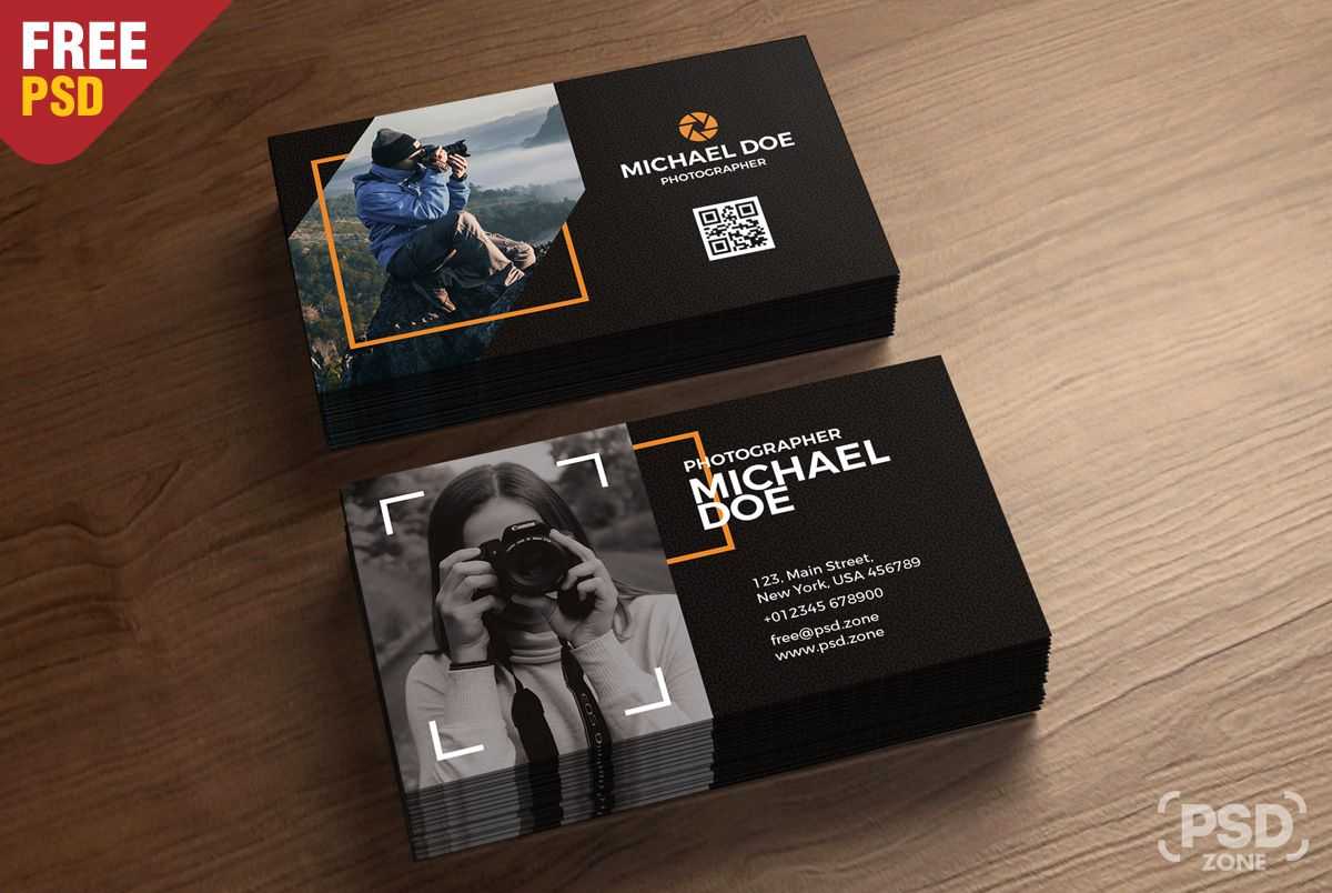 002 Photographer Business Card Template Psd Free Beautiful Inside Photography Business Card Template Photoshop