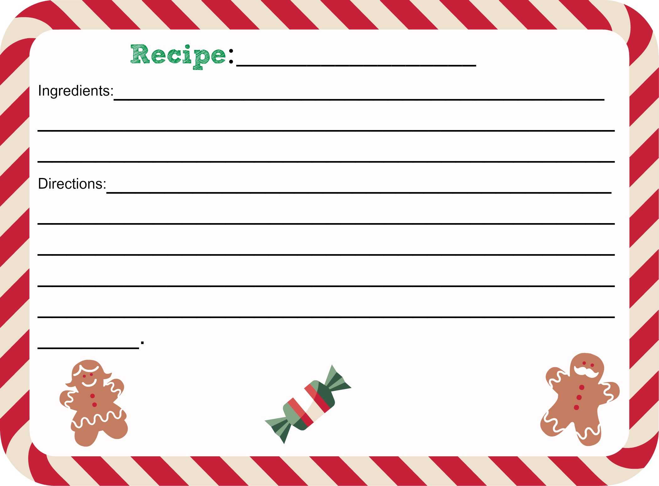 002 Recipe1 Template Ideas Christmas Beautiful Recipe Card Regarding Cookie Exchange Recipe Card Template