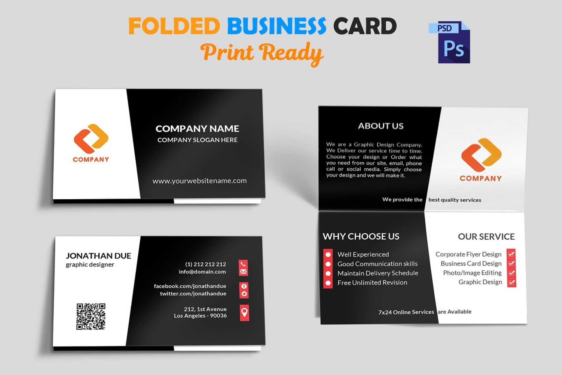 002 Template Ideas Folded Business Card Mock Up Fascinating With Fold Over Business Card Template