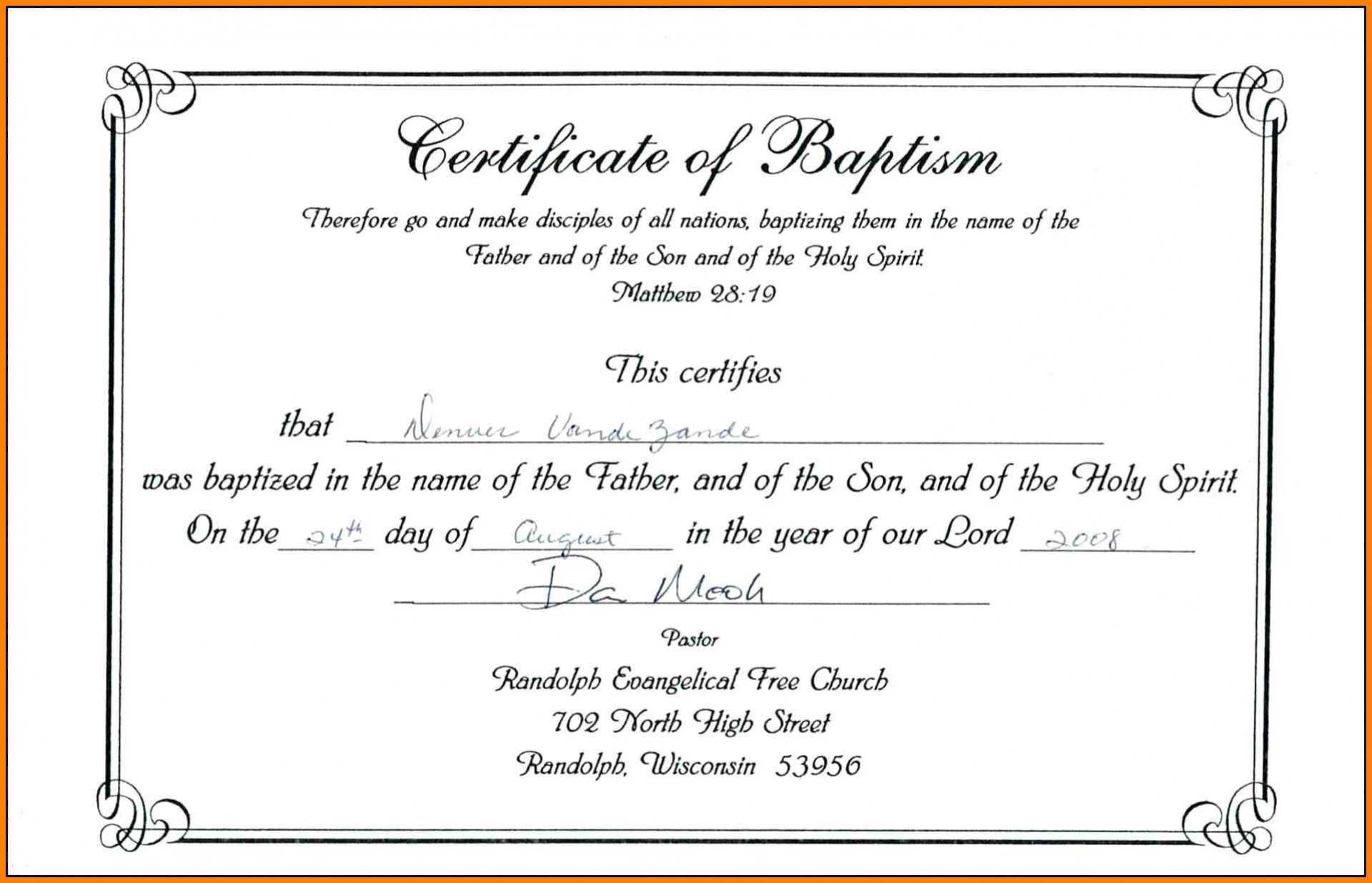 003 Certificate Of Baptism Template Ideas Unique Catholic Intended For Roman Catholic Baptism Certificate Template