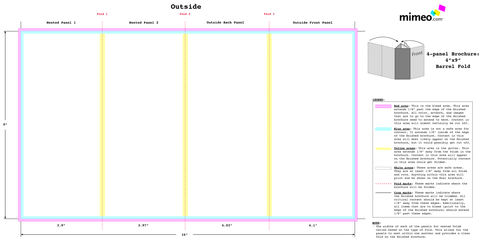  4 Fold Brochure Template Word 