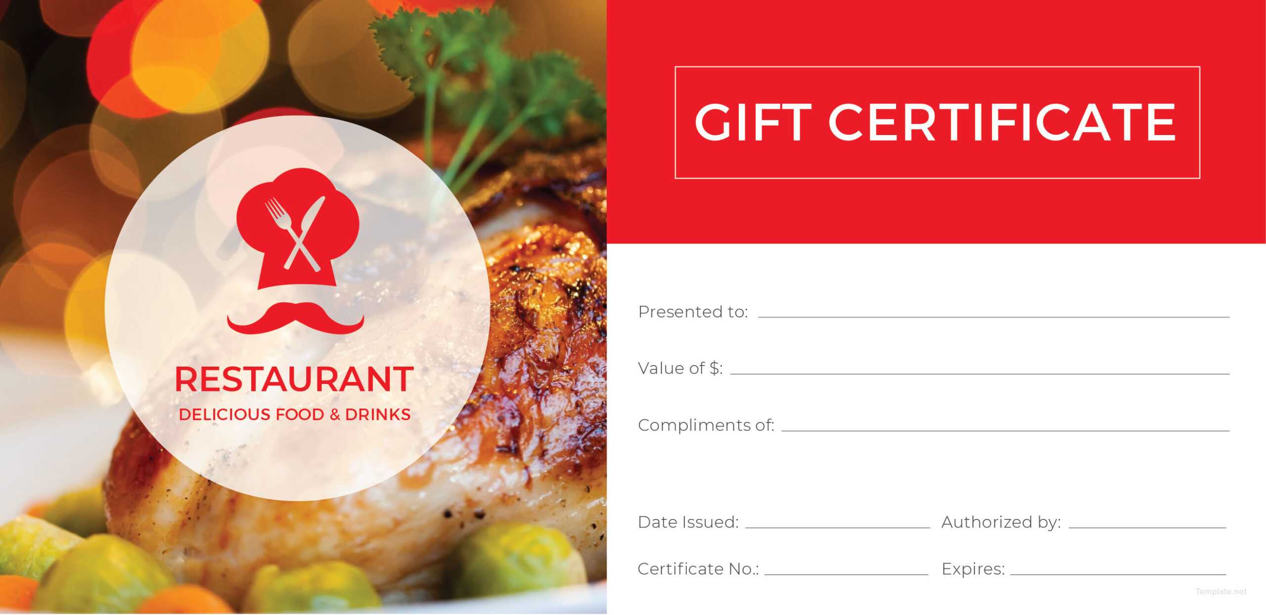 003 Restaurant Gift Certificates Templates Template Ideas With Regard To Restaurant Gift Certificate Template