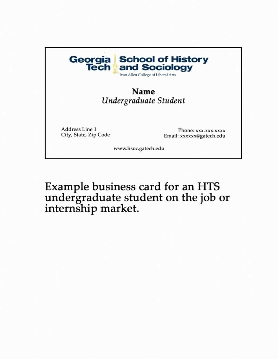 003 Student Business Card Template College Unique Cards Throughout Graduate Student Business Cards Template