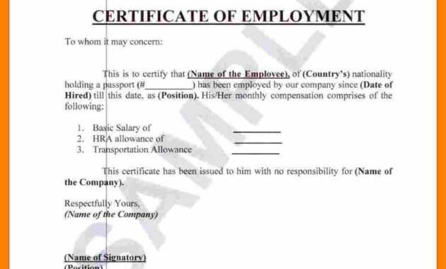 003 Template Ideas Certificate Of Employment Sample In Japan inside Employee Certificate Of Service Template