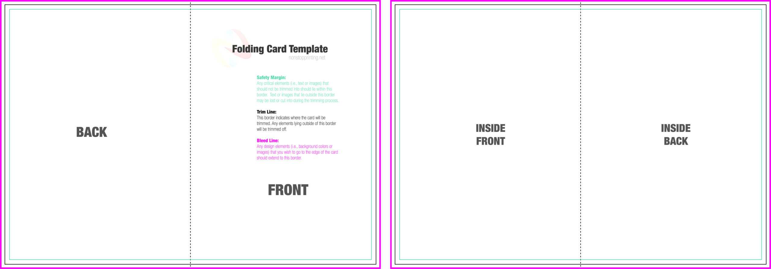 004 Blank Quarter Fold Card Template Free Ideas Greeting Throughout Fold Out Card Template