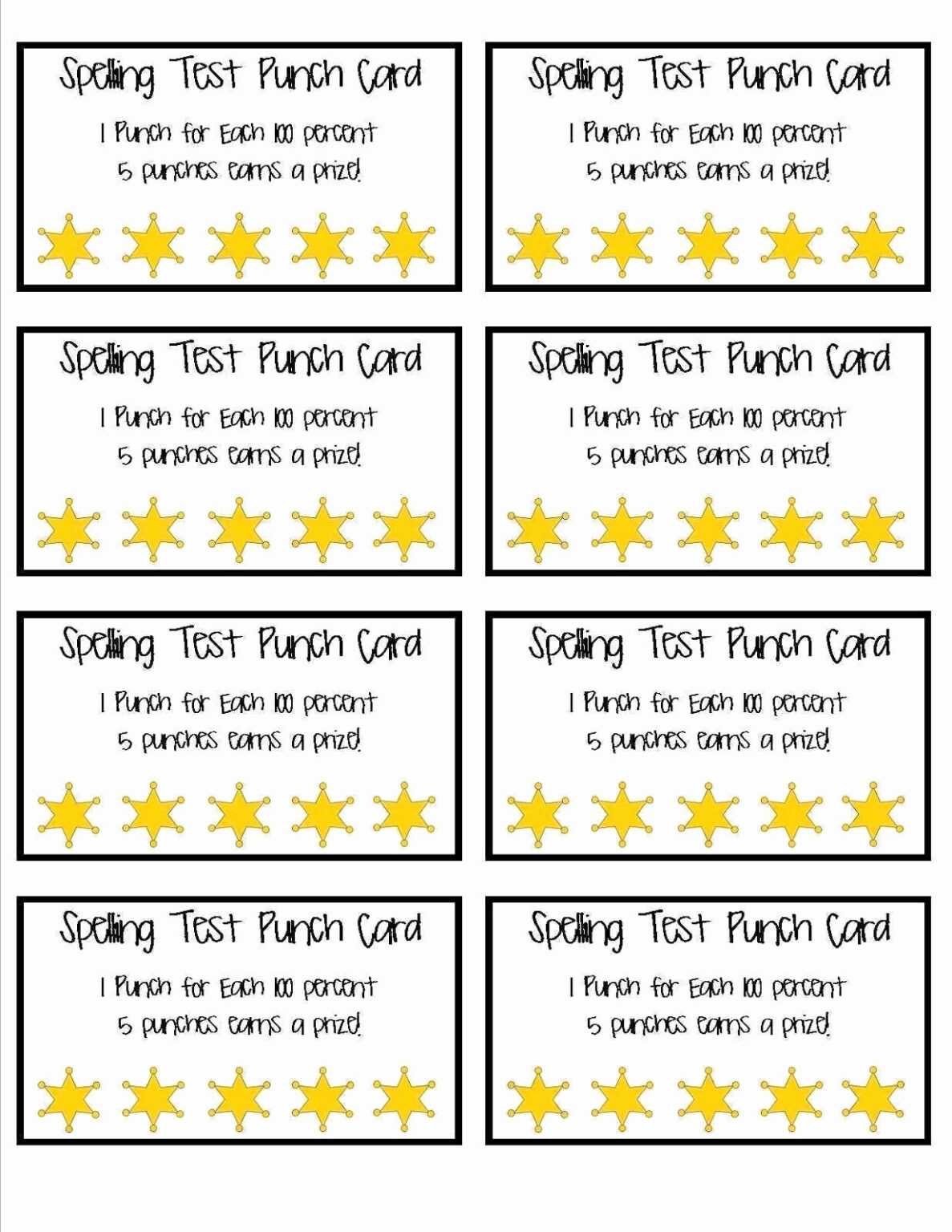 004 Free Printable Chore Punch Card Template Business And inside Free ...