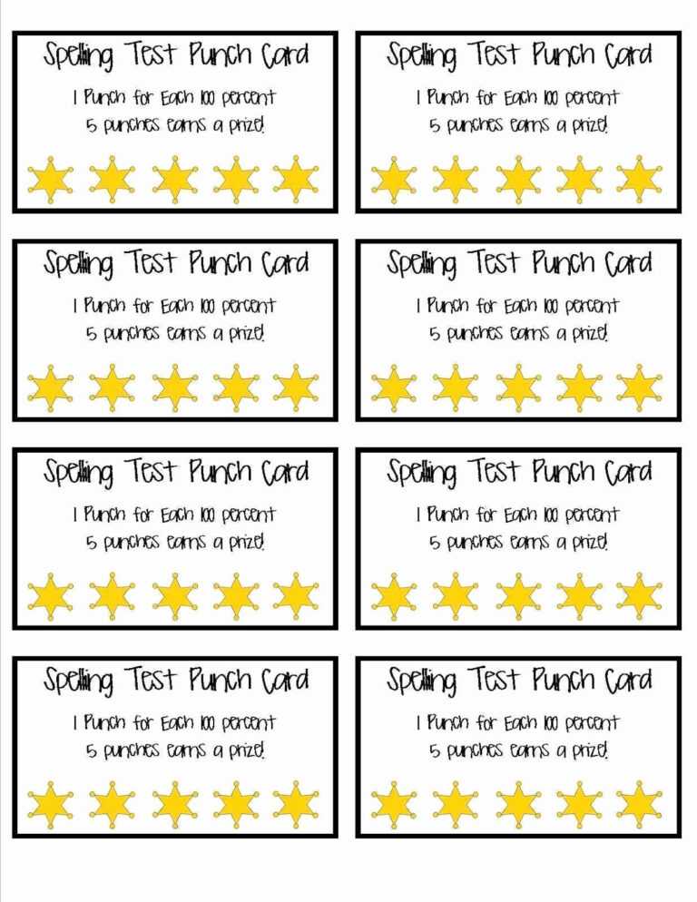 004 Free Printable Chore Punch Card Template Business And inside Free ...