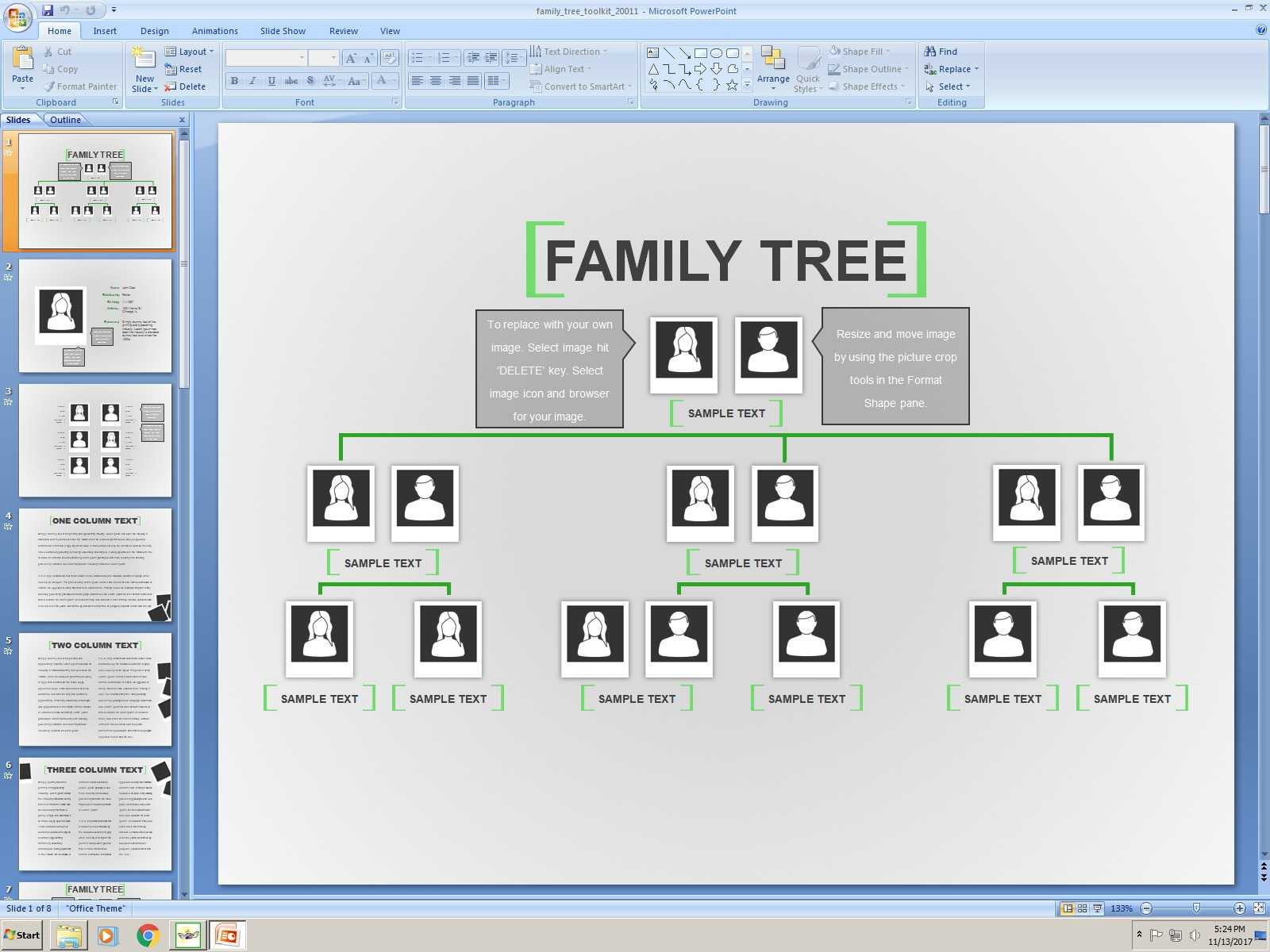 004 Powerpoint Family Tree Template In R5 Stirring Ideas With Regard To Powerpoint Genealogy Template