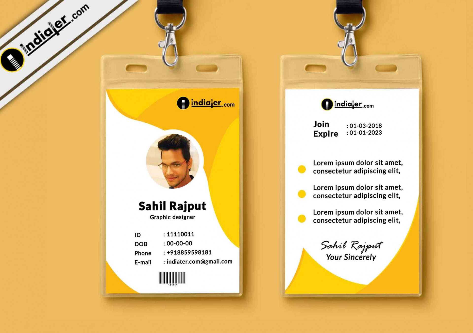 004 Template Ideas Employee Id Card Design Sample Phenomenal Within Company Id Card Design Template
