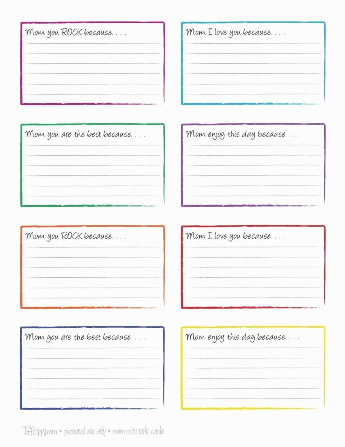 Google Docs Note Card Template Sample Gelorailmu