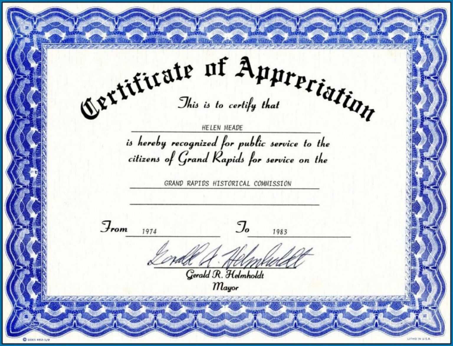 certificate of appreciation template free download word
