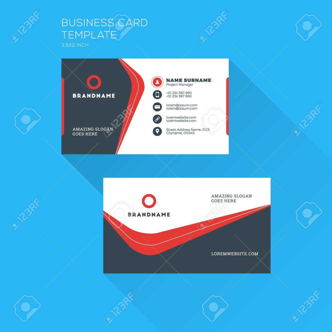 005 Corporate Business Card Print Template Personal Visiting Inside Free Personal Business Card Templates