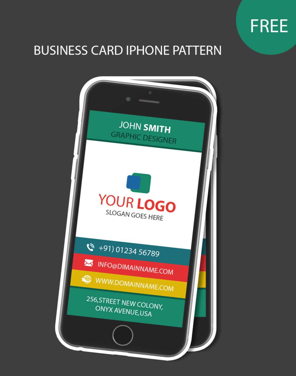 006 Iphone Business Card Template Unusual Ideas Free Psd throughout