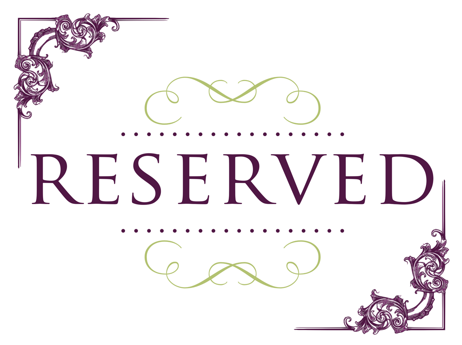 006 Reserved Sign Free Printable Table Signs Template Ideas Pertaining 
