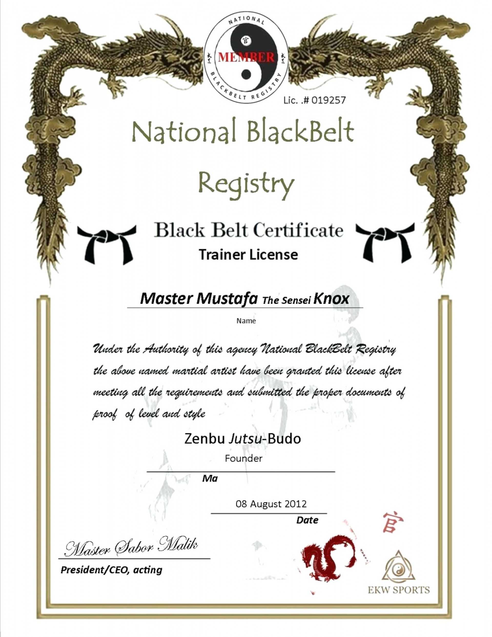 006 Template Generic Certificate Martial Arts Gift Templates For Generic Certificate Template