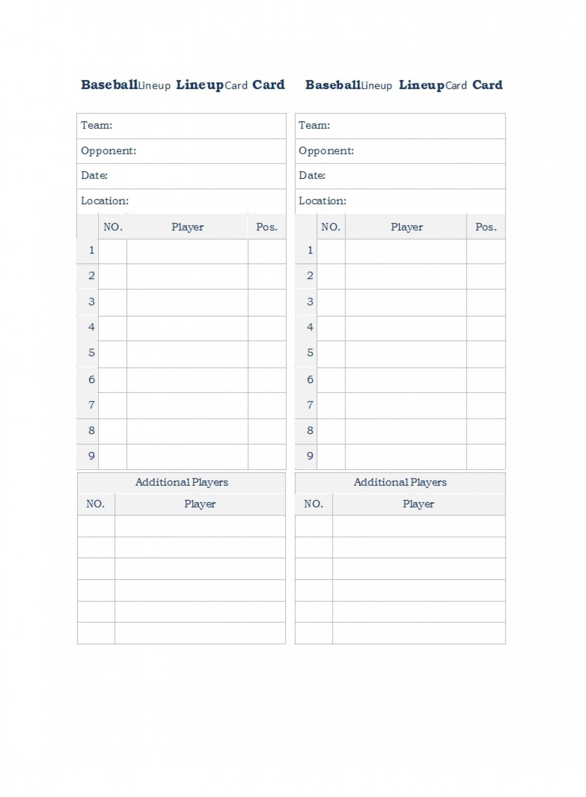 006 Template Ideas Baseball Lineup Card Imposing Pdf Dugout Within Baseball Lineup Card Template