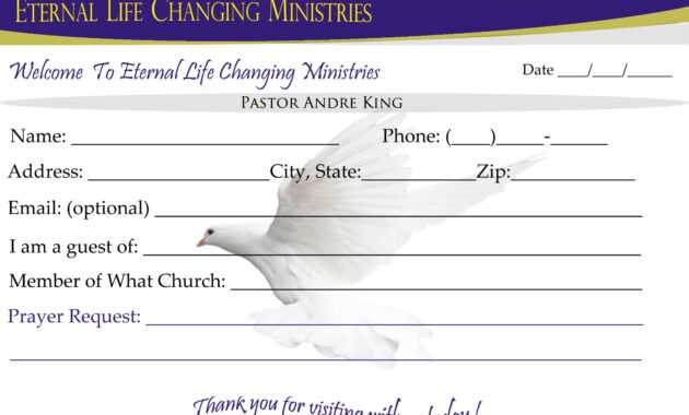 007 Template Ideas Eternal Life Visitor Card Church with Church Visitor Card Template Word