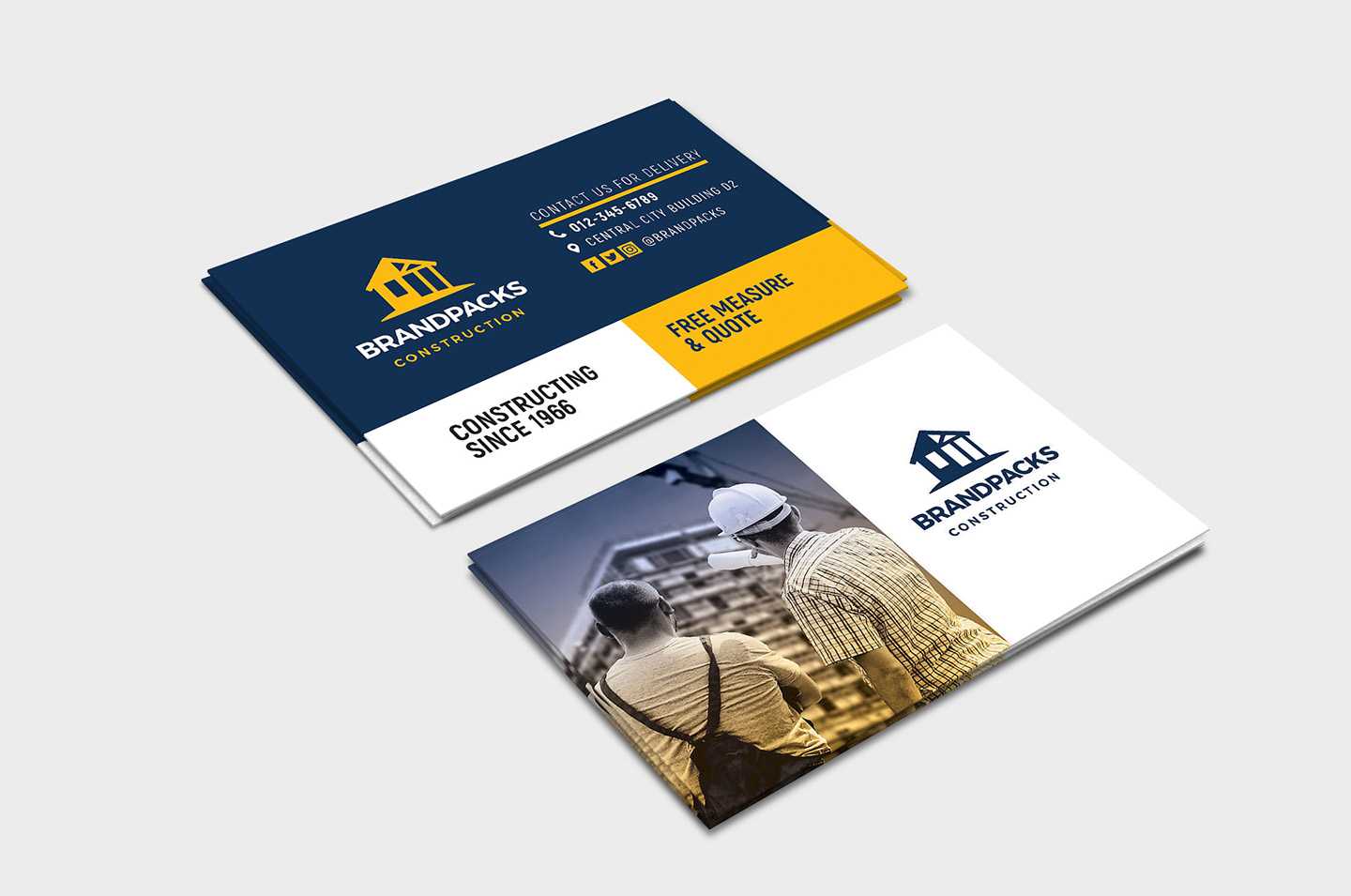 008 Construction Company Business Card Template Templates Regarding Company Business Cards Templates