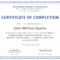 008 Free Course Completion Certificate Template Sample Copy Inside Class Completion Certificate Template
