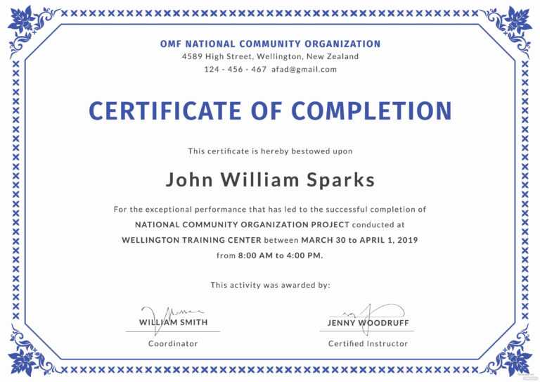 008 Free Course Completion Certificate Template Sample Copy Inside 