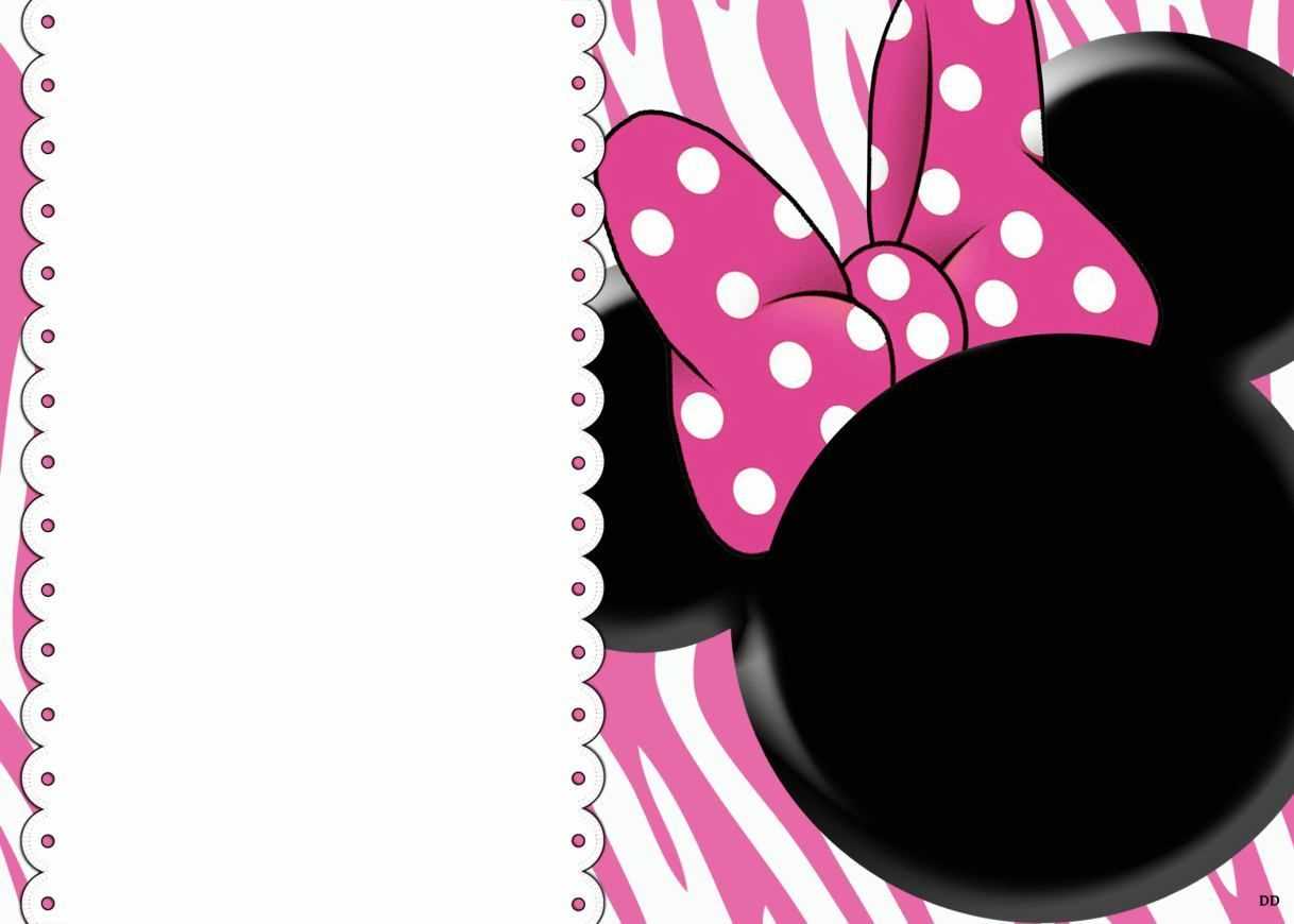 008 Minnie Mouse Birthday Invitation Template Ideas Striking For Minnie Mouse Card Templates