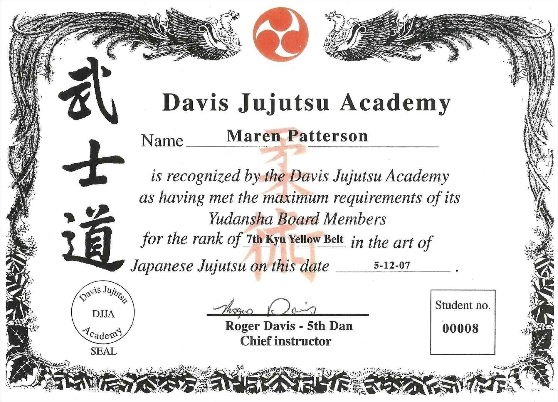 009 Martial Arts Certificate Templates Free Best Solutions In Art Certificate Template Free