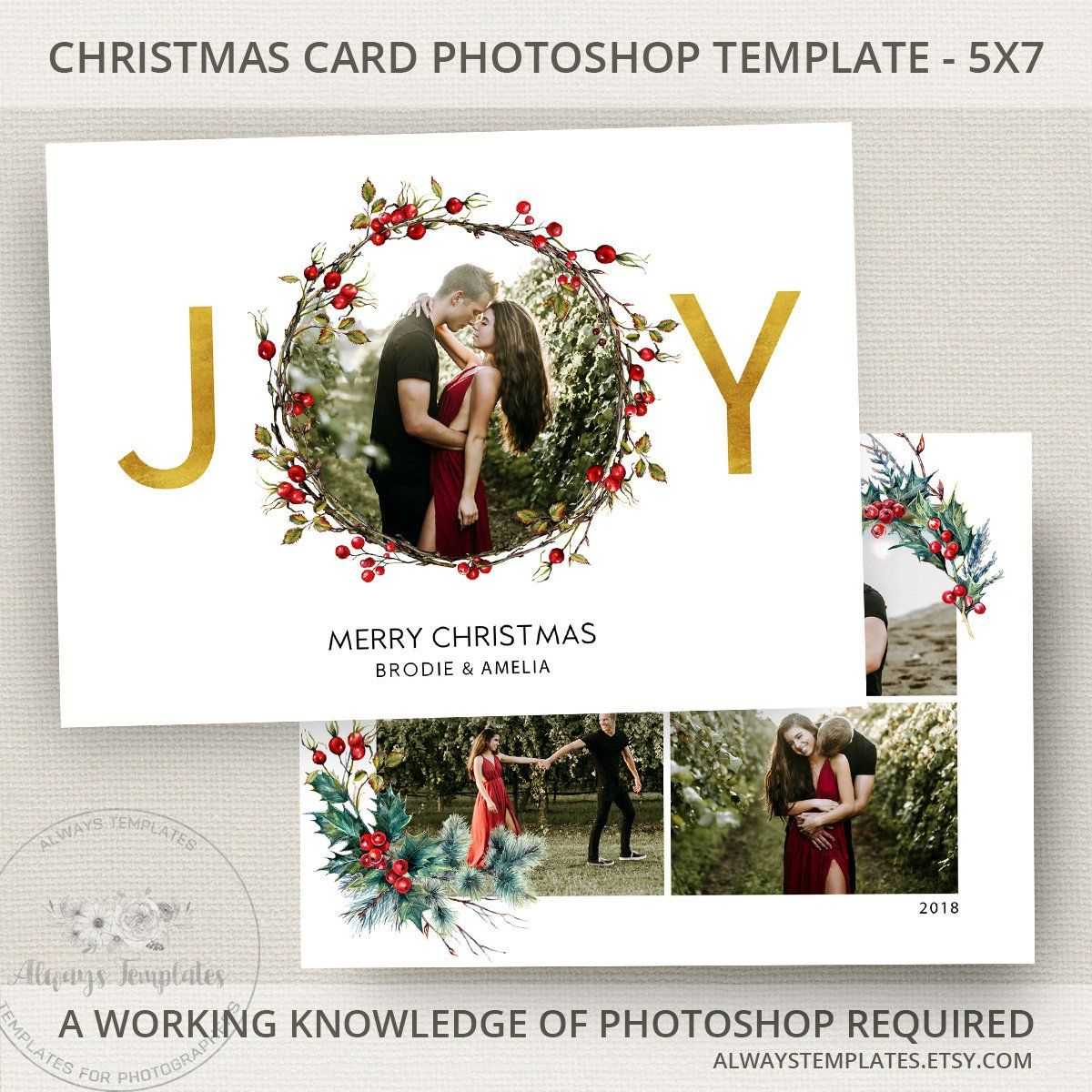  Free Photoshop Christmas Card Templates For Photographers