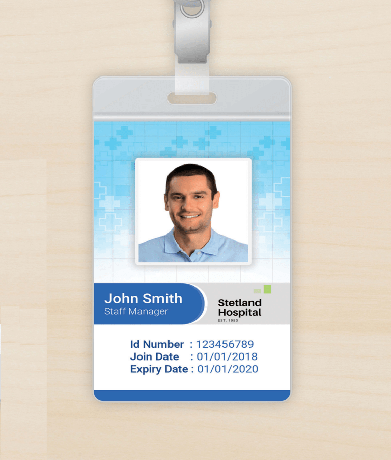 Download 011 Employee Id Badge Template Free Download Ideas Mockup pertaining to Hospital Id Card ...
