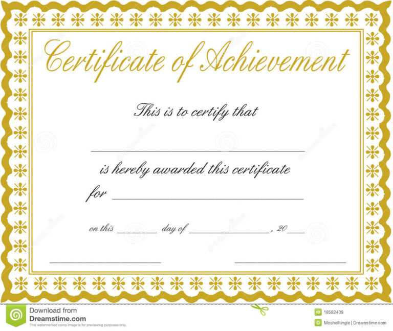 011 Free Printable Certificate Of Achievement Template Blank throughout ...