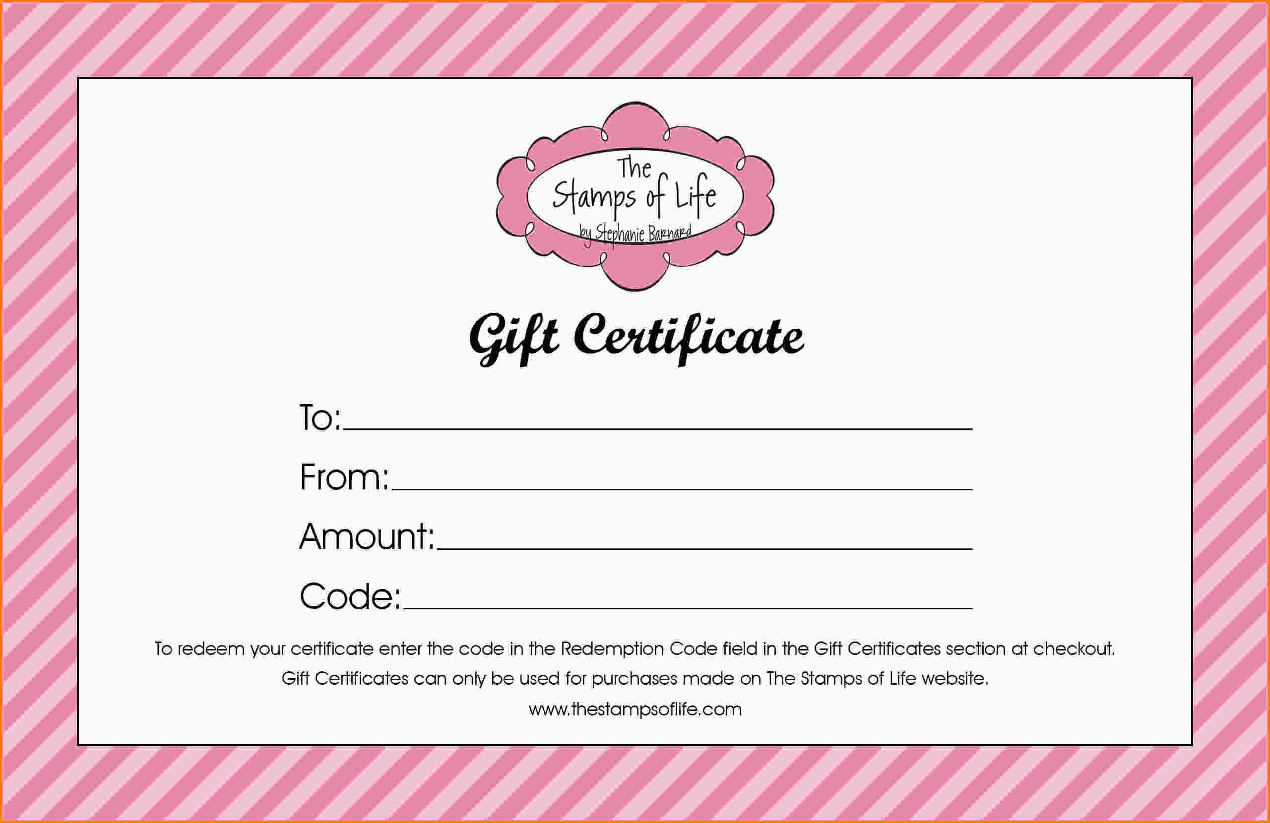 011 Free Printable Gift Certificates Online For Birthday Pertaining To Pink Gift Certificate Template