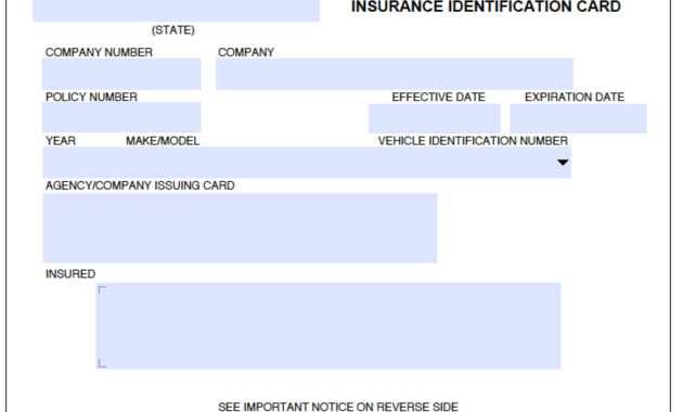 012 Company Car Policy Template Free Auto Insurance Id Card for Auto Insurance Id Card Template