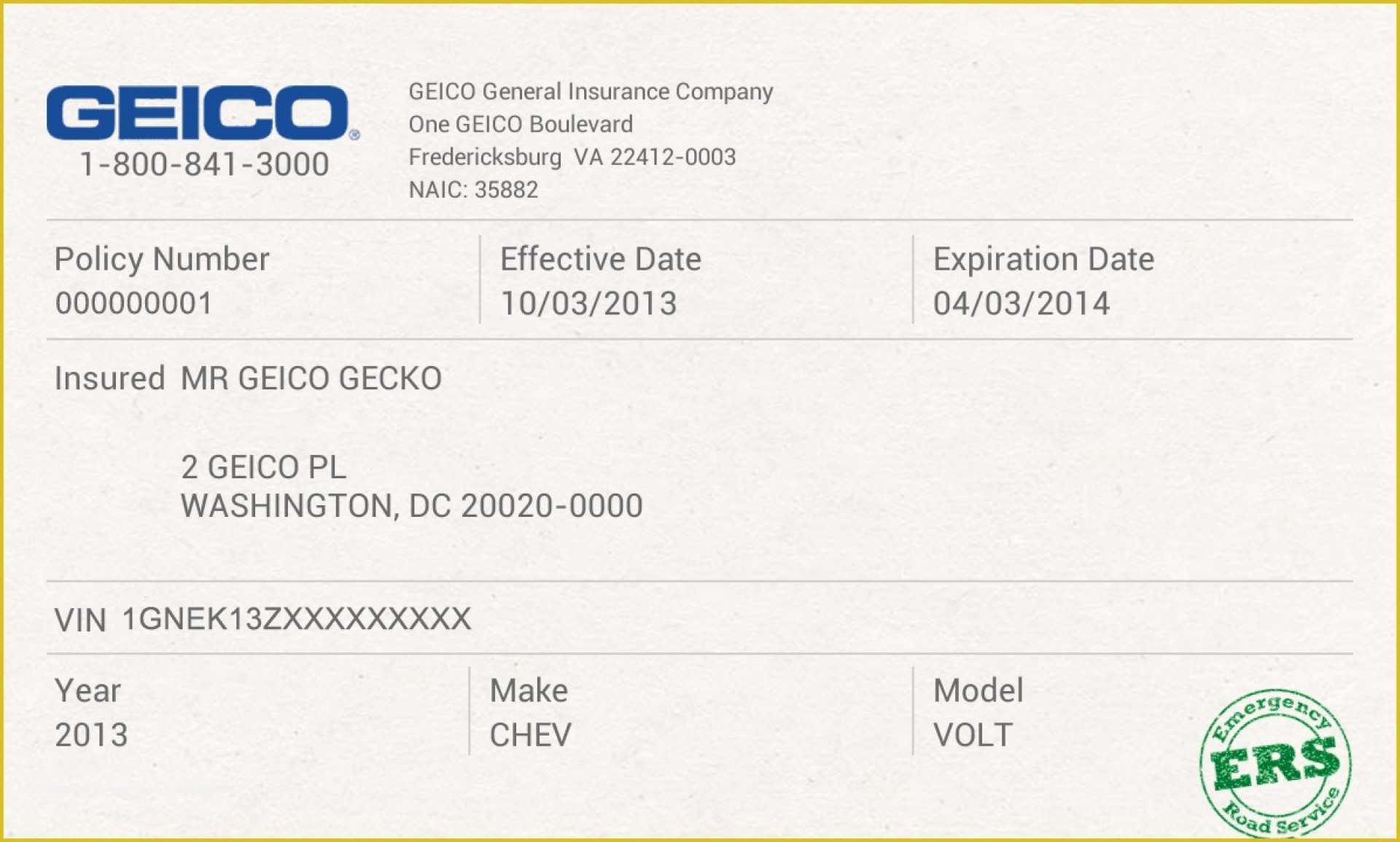012 Company Car Policy Template Free Auto Insurance Id Card Pertaining To Car Insurance Card Template Download