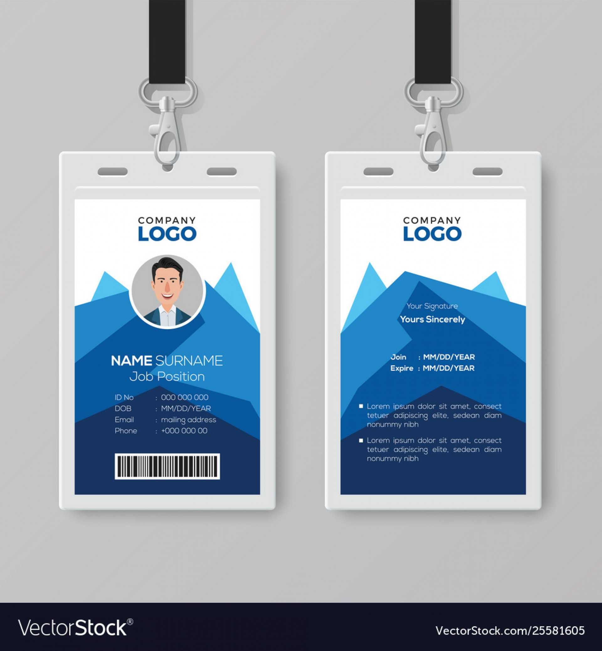 012 Template Ideas Employee Id Card Ai Free Download Within Id Card Template Ai