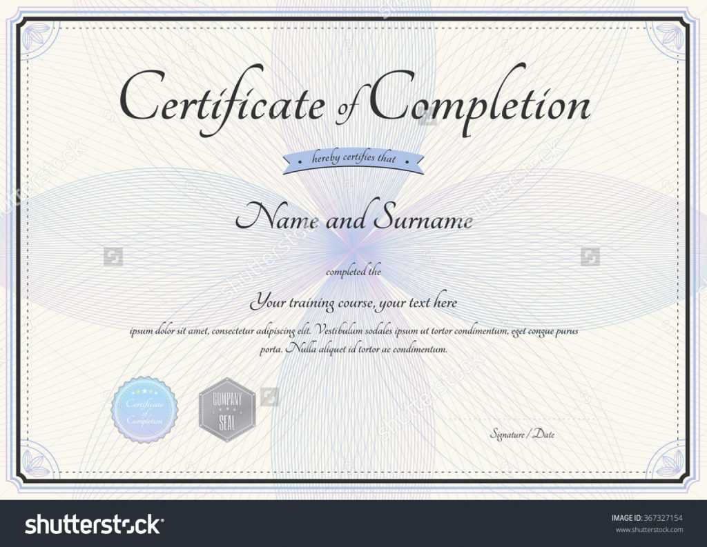 013 Template Ideas Certificateofcompletion Certificate Of For Certificate Of Completion Free Template Word