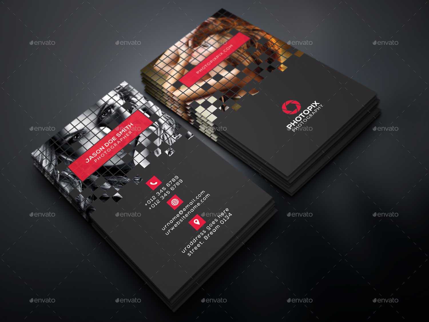 013 Template Ideas Pixel Photography Business Card With Photoshop Cs6 Business Card Template