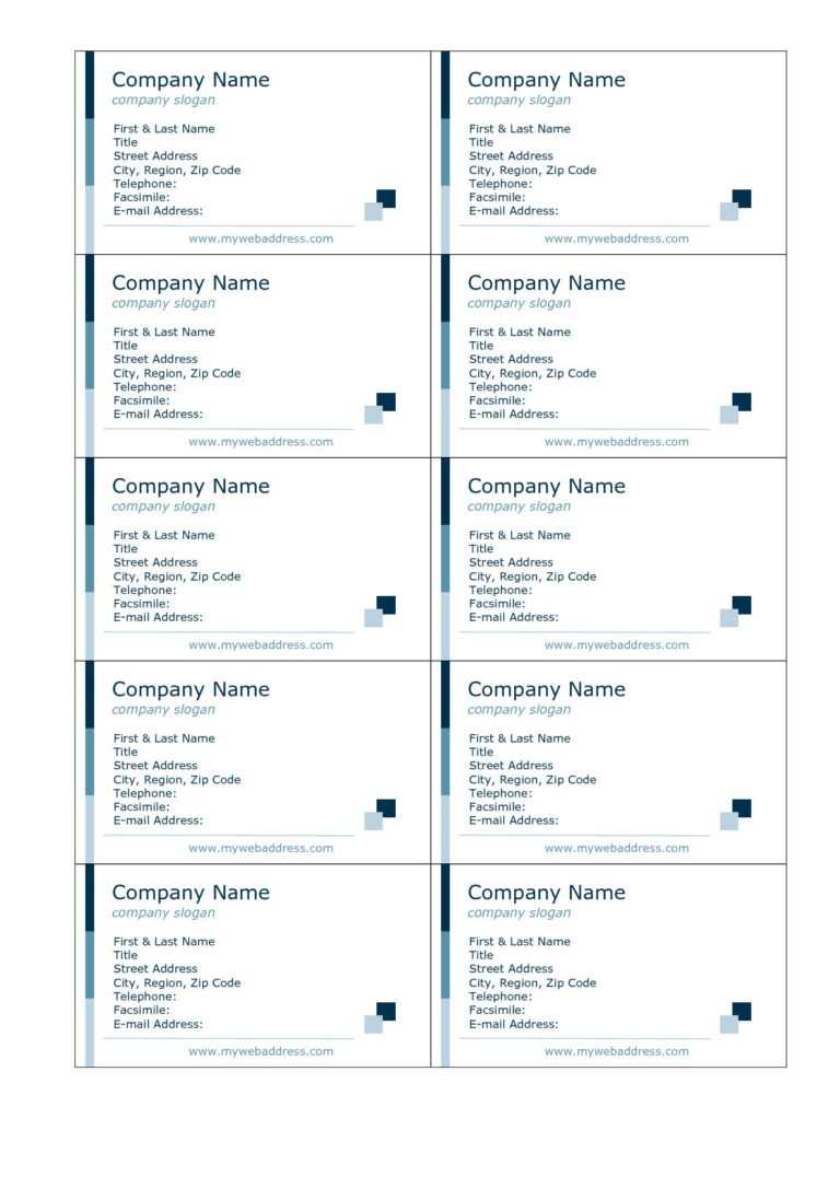 free business card template for microsoft publisher