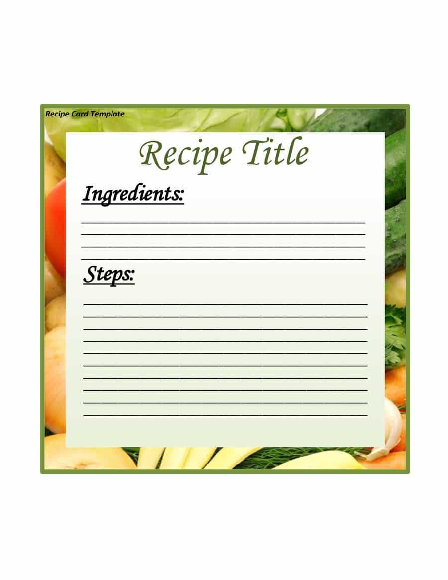 014 Recipe Card Template For Word Ideas Cookbook Sensational Intended For Fillable Recipe Card Template