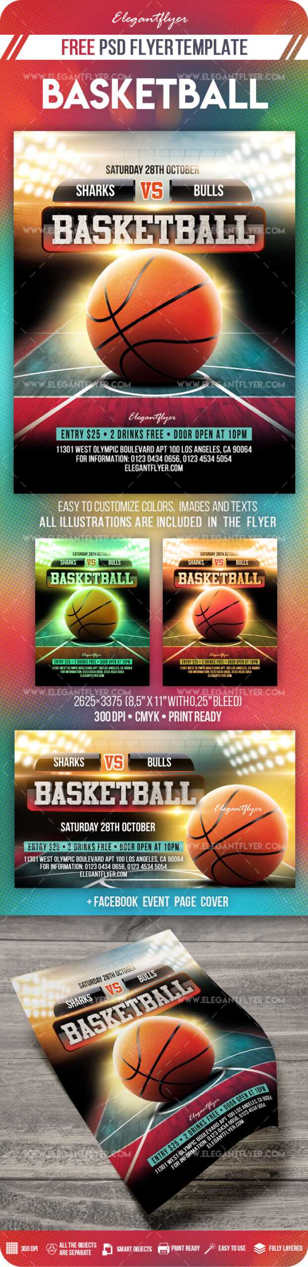 015 Basketball Camp Brochure Template Free Bigpreview Flyer With Regard To Basketball Camp Brochure Template