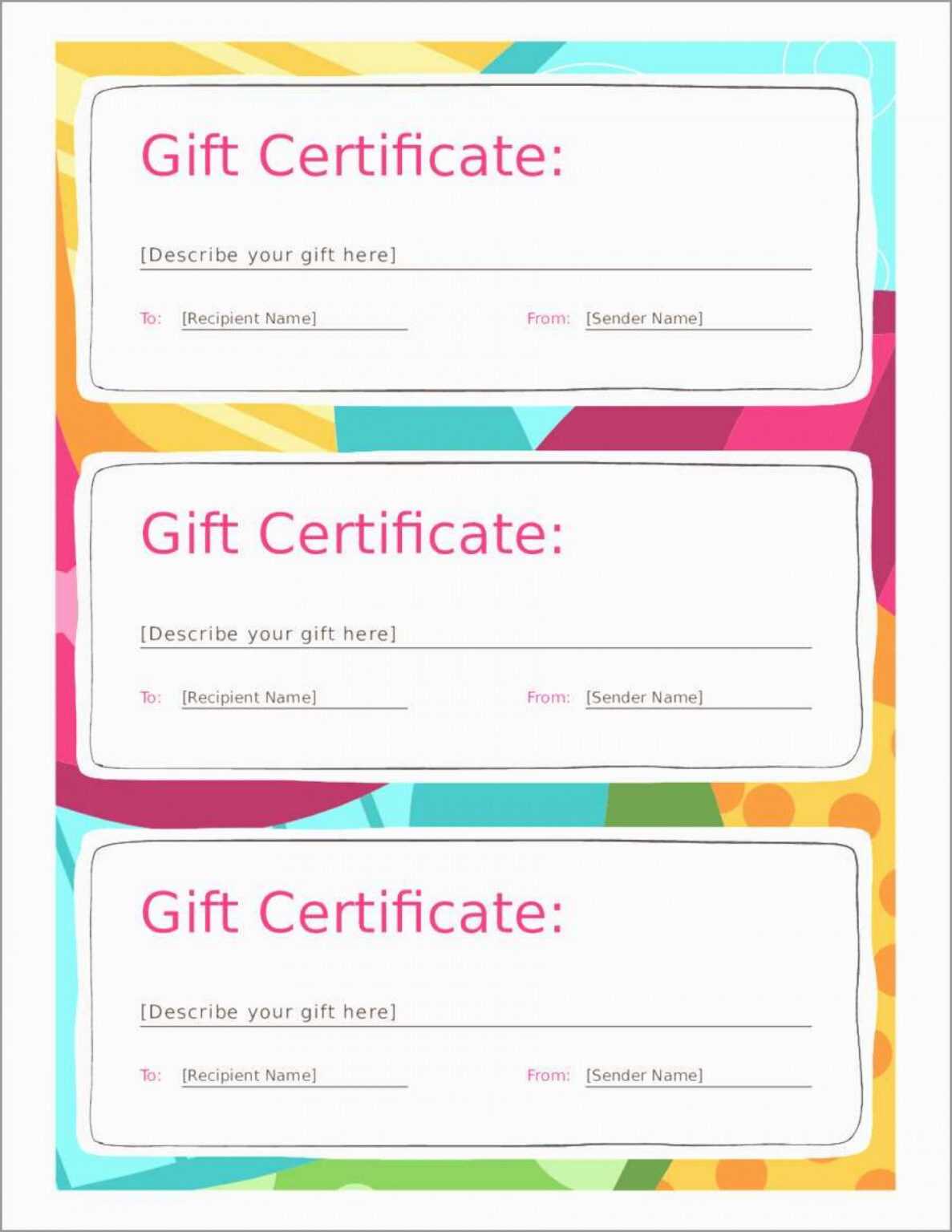 015 Template Ideas Free Gift Card Pages Spruce Certificate inside