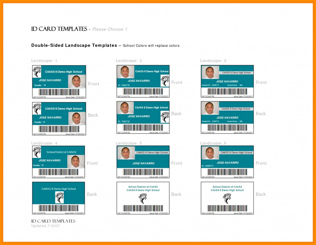 016 Employee Id Card Template Microsoft Word Free Download In High School Id Card Template