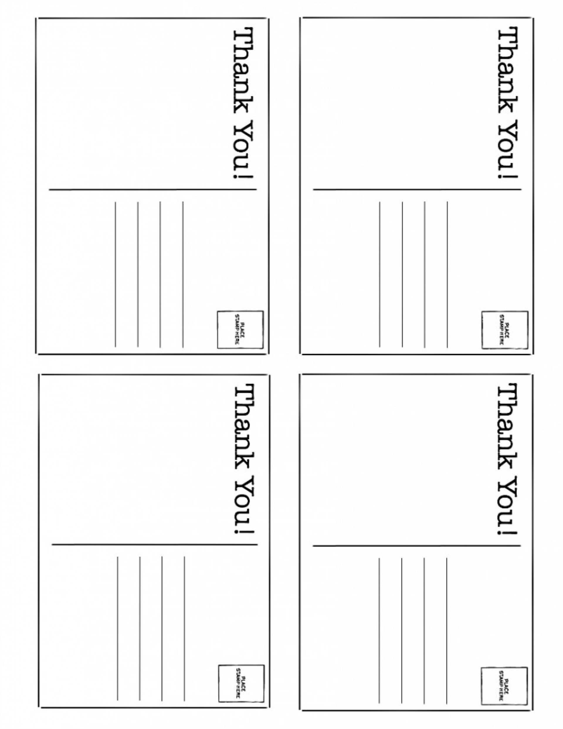 016 Quarter Fold Card Template Word Ideas Thank You Postcard Inside Quarter Fold Card Template
