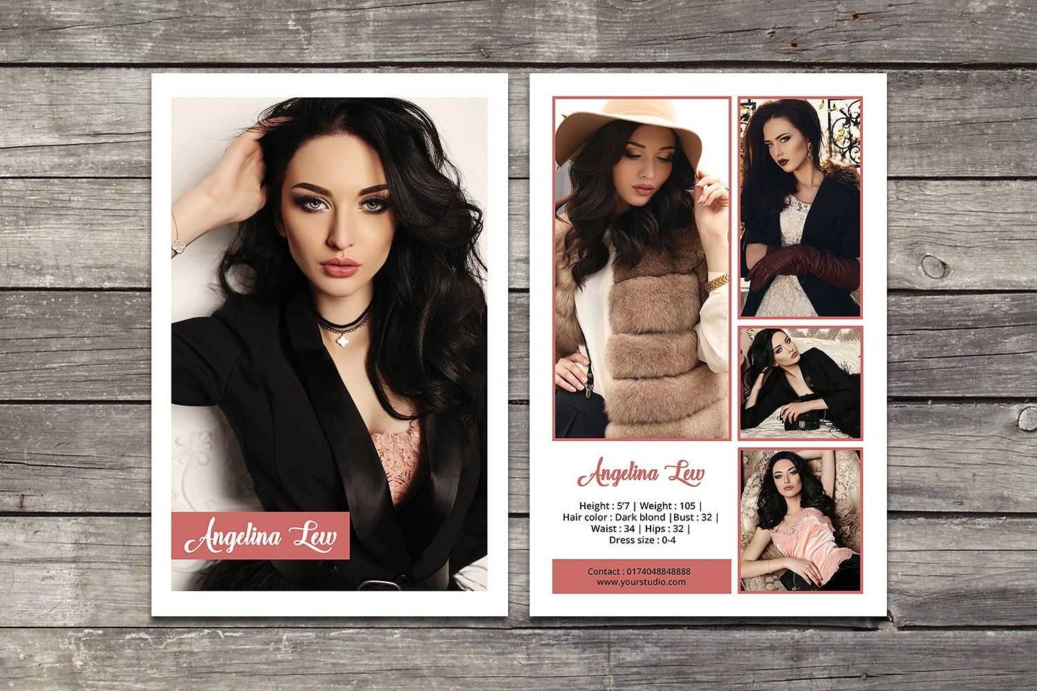 017 Model Comp Card Template Outstanding Ideas Photoshop Psd For Comp Card Template Download