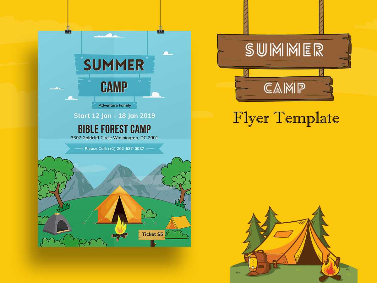 017 Summer Camp Flyer Template Striking Ideas Free Word With Regard To Summer Camp Brochure Template Free Download